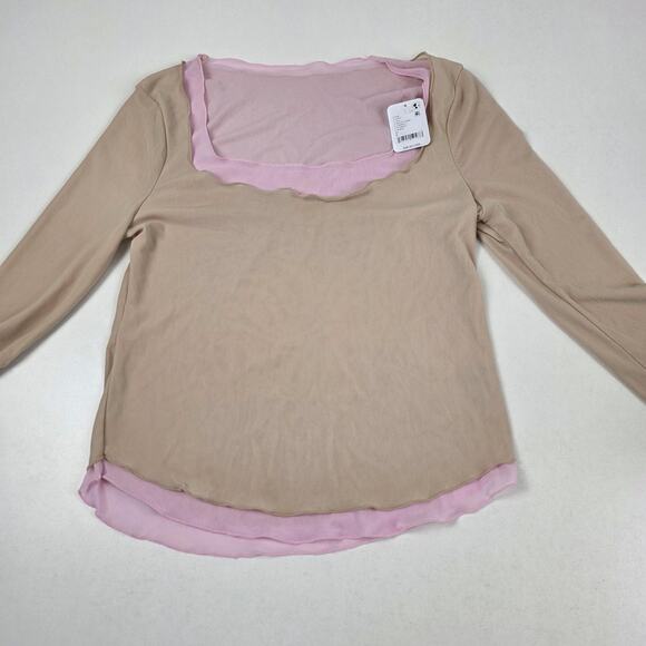 Intimately Free People Shirt Womens Large Square Neck Ballet Combo FP128830CY - Picture 3 of 14